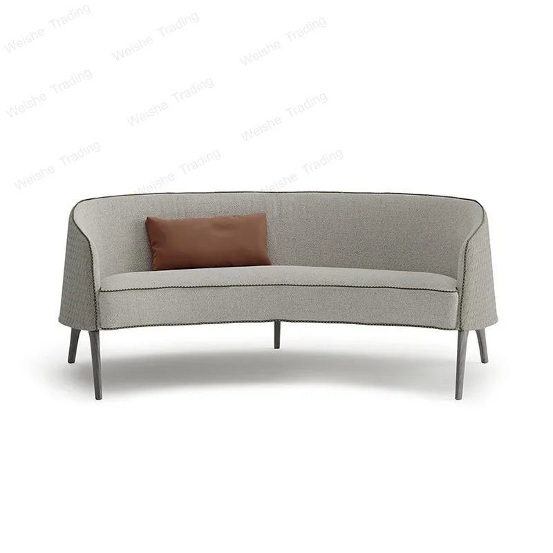 Light luxury matte fabric sofa Modern simple living room Double curved leisure sofa
