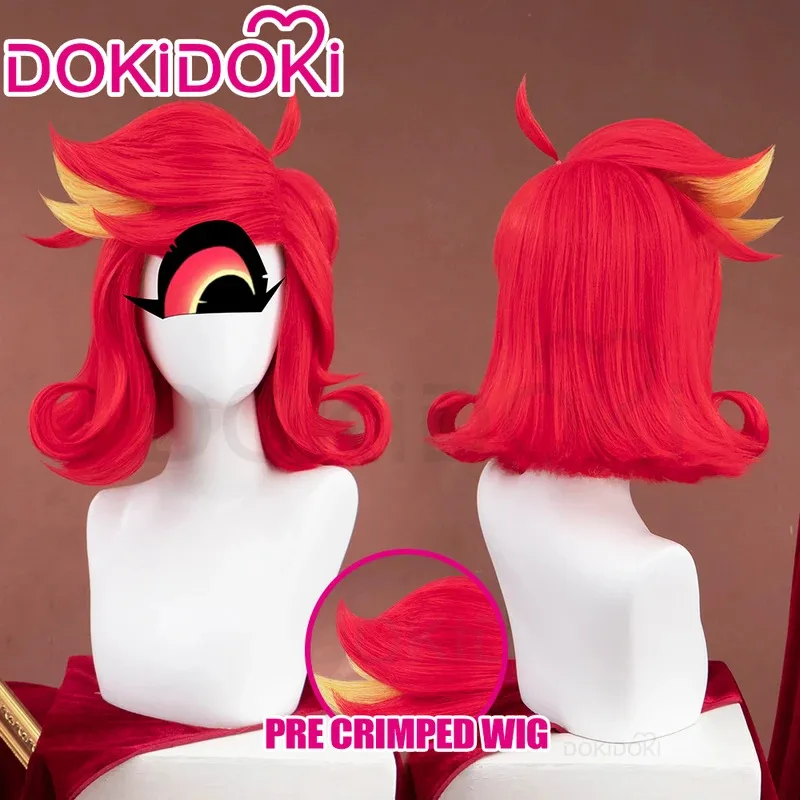 متوفر شعر مستعار Niffty أنيمي تأثيري DokiDoki النساء 35 سنتيمتر شعر أحمر أصفر Niff خادمة Niffty تأثيري تسليط الضوء على غطاء الشعر الصباغة