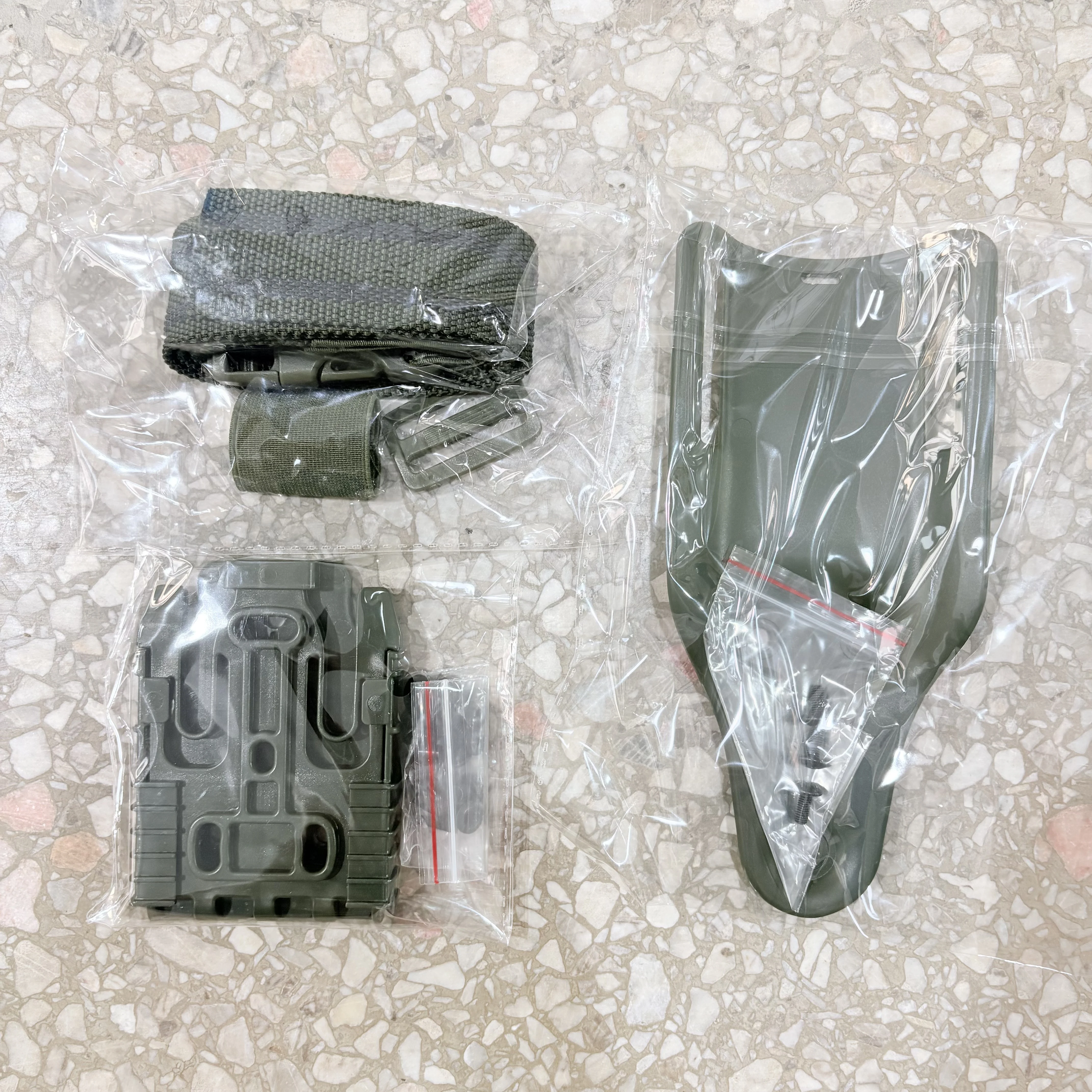 3-teiliges Drop-Leg-Holster-Set mit Schnellverschluss und QLS 19/22-Adapter – Gürtelschlaufe, bequem, elastisch und gummiert für Jagd und Angeln – Detail 16