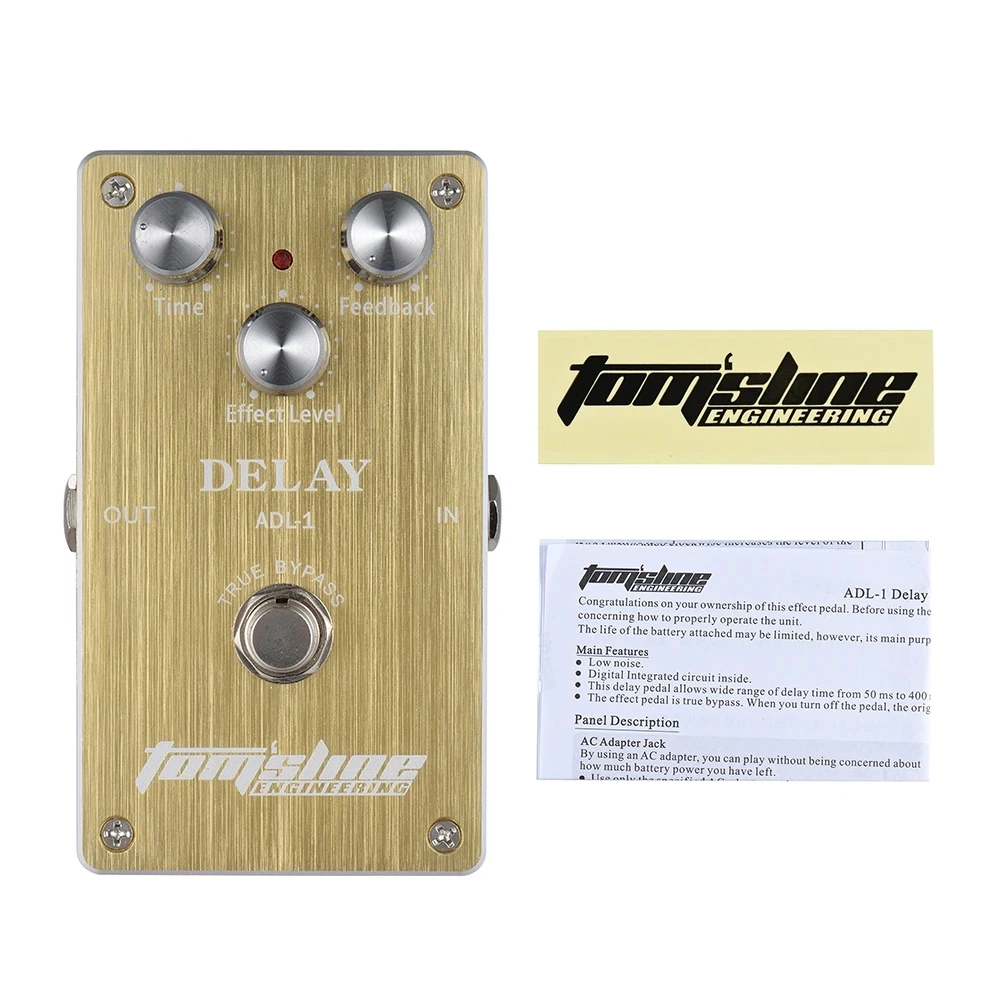 Aroma ADL-1 Delay Electric Guitar Effect Pedal Aluminum Alloy Housing True Bypass ​Built-in Digital Integrated Circuit