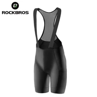 ROCKBROS pantalones cortos con pechera para ciclismo para hombre medias ligeras de alta elasticidad bolsillo de malla transpirable cojín suave pantalones cortos de ciclismo para verano