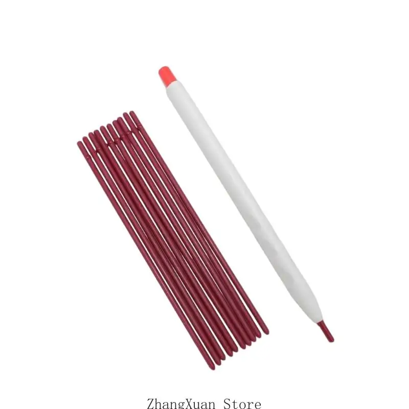 Stoffmarkierungsstift-Set mit 10 Ersatzeinsätzen, einziehbarer Nähkreidestift zum Nähen, Quilten, Stoffschneiden und 3XUF – Detail 5