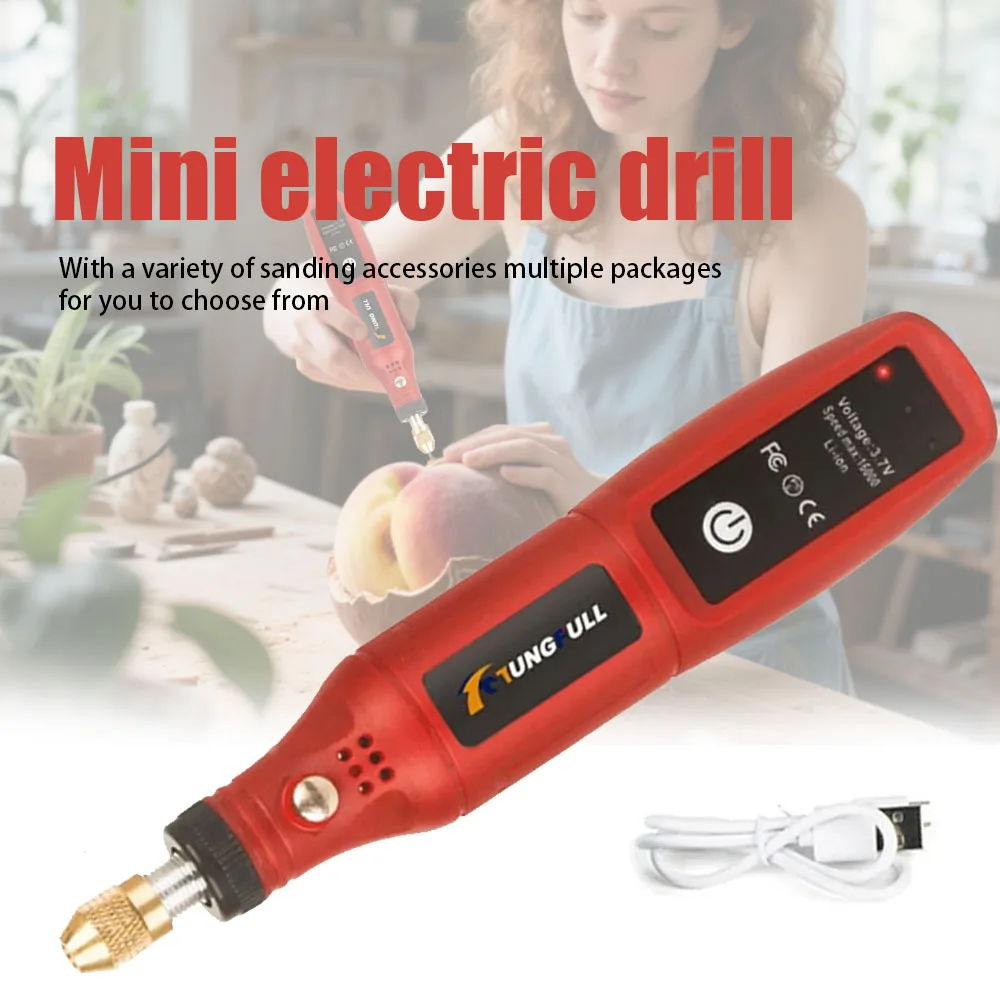 

Mini Electric Drill Mini Handheld Drill Rotary Tool USB Wireless Woodworking Engraving Pen Dremel Tools For Jewelry Metal Glass