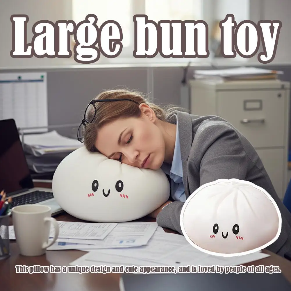 

25cm Cute Cartoon Steamed Stuffed Food Bun Dumpling Plush Doll Soft Cotton Stuffed Baozi Food Toys Cuddle Decoration