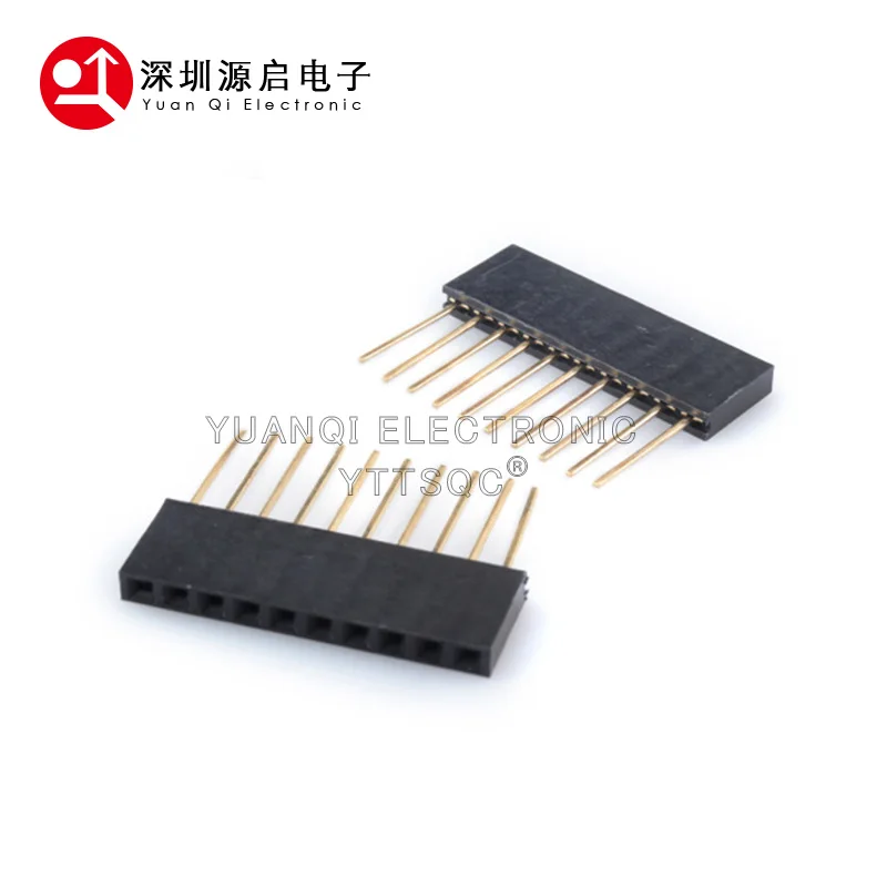 20PCS 2/3/4/5/6/8/10/12/15/16/20/40 PIN Single Row Straight FEMALE PIN HEADER 2.54MM PITCH Pin Long 11MM Strip Connector Socket