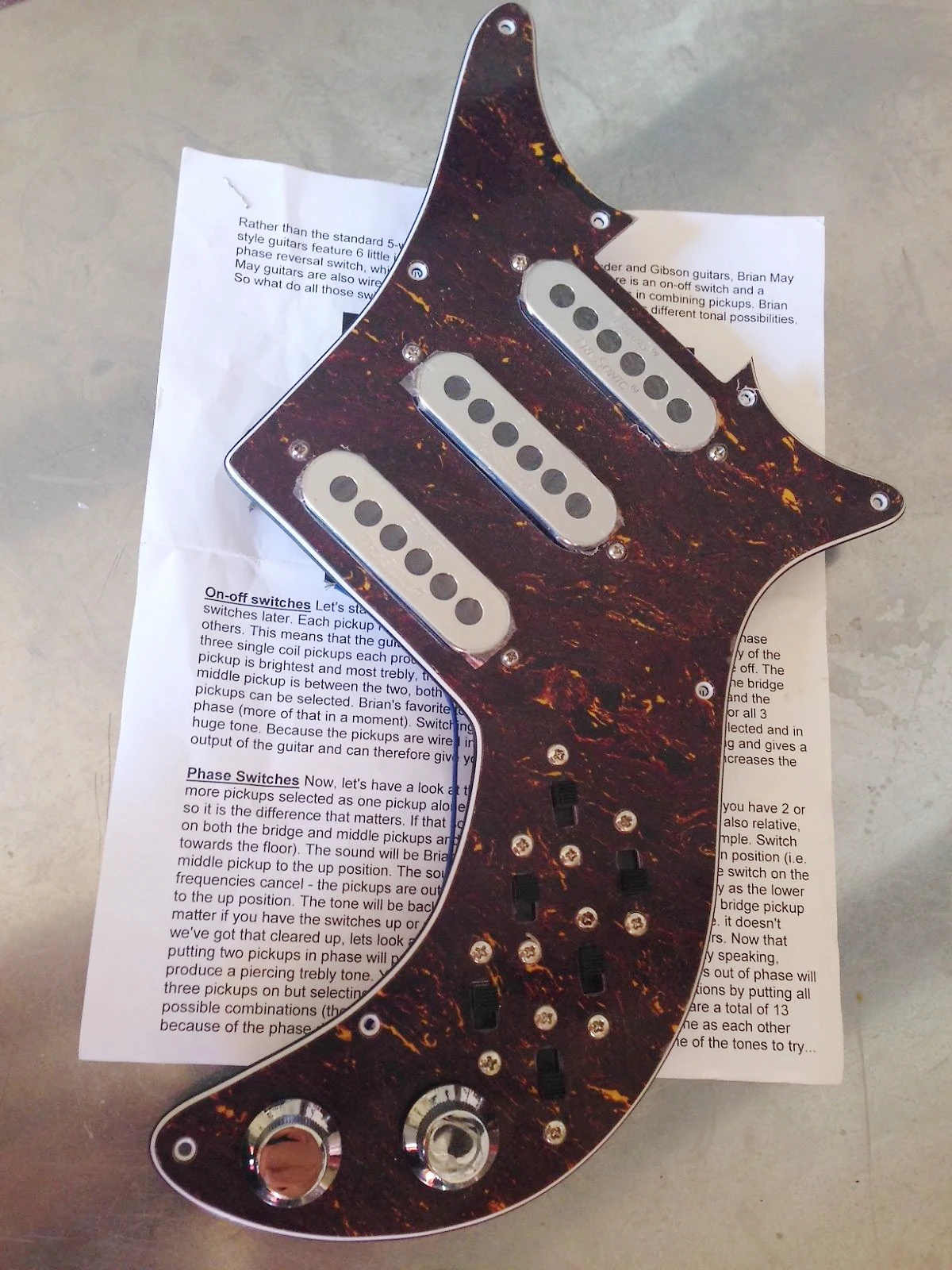 Prewired Burns Tri-Sonic Pickups For Brian May Red Special Guitar NEW Pre-Wired Pickguard Harness  Welding Harness Guitar Parts