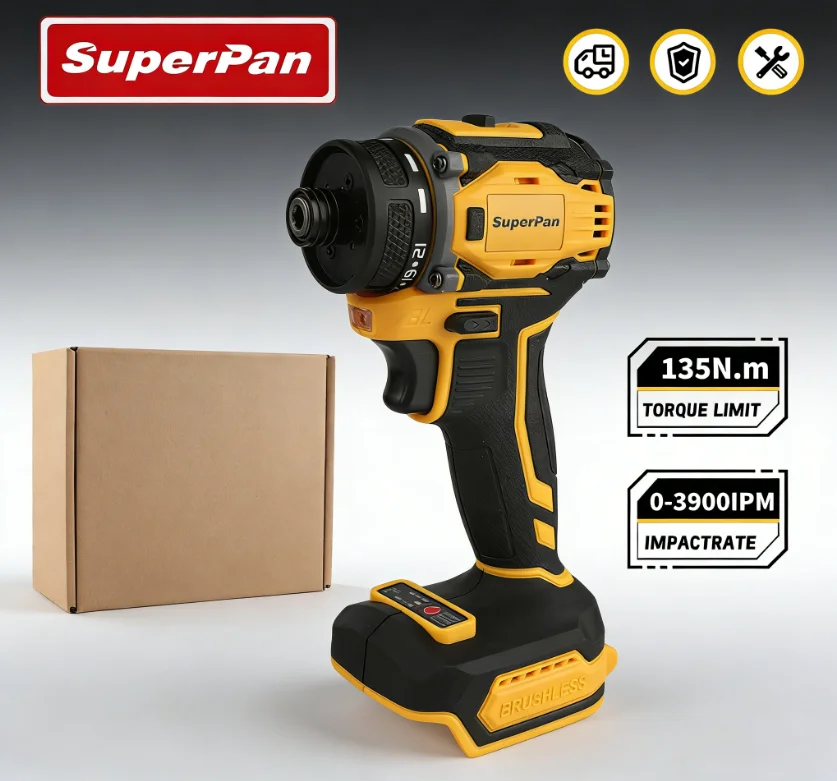 

Бесщеточный ударный шуруповерт 135N, 20В, аккумуляторный, для авторемонта, совместим с батареями Dewalt (без аккумулятора и зарядного устройства)