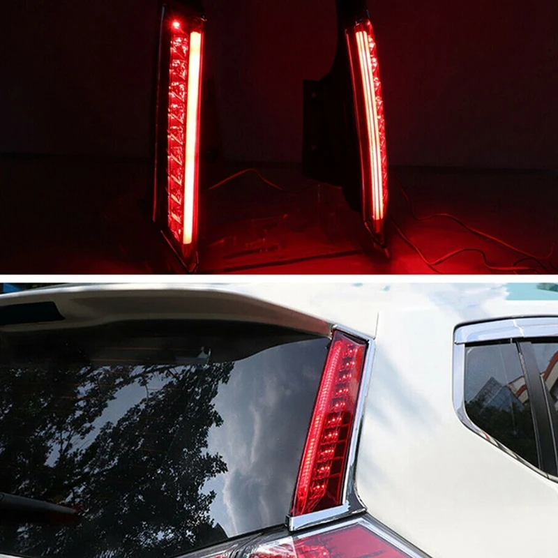 For Nissan Rogue X-Trail 2014-2019 Car LED Rear Window Pillar Light Brake Light Taillight Lamp With Turn Signal Features