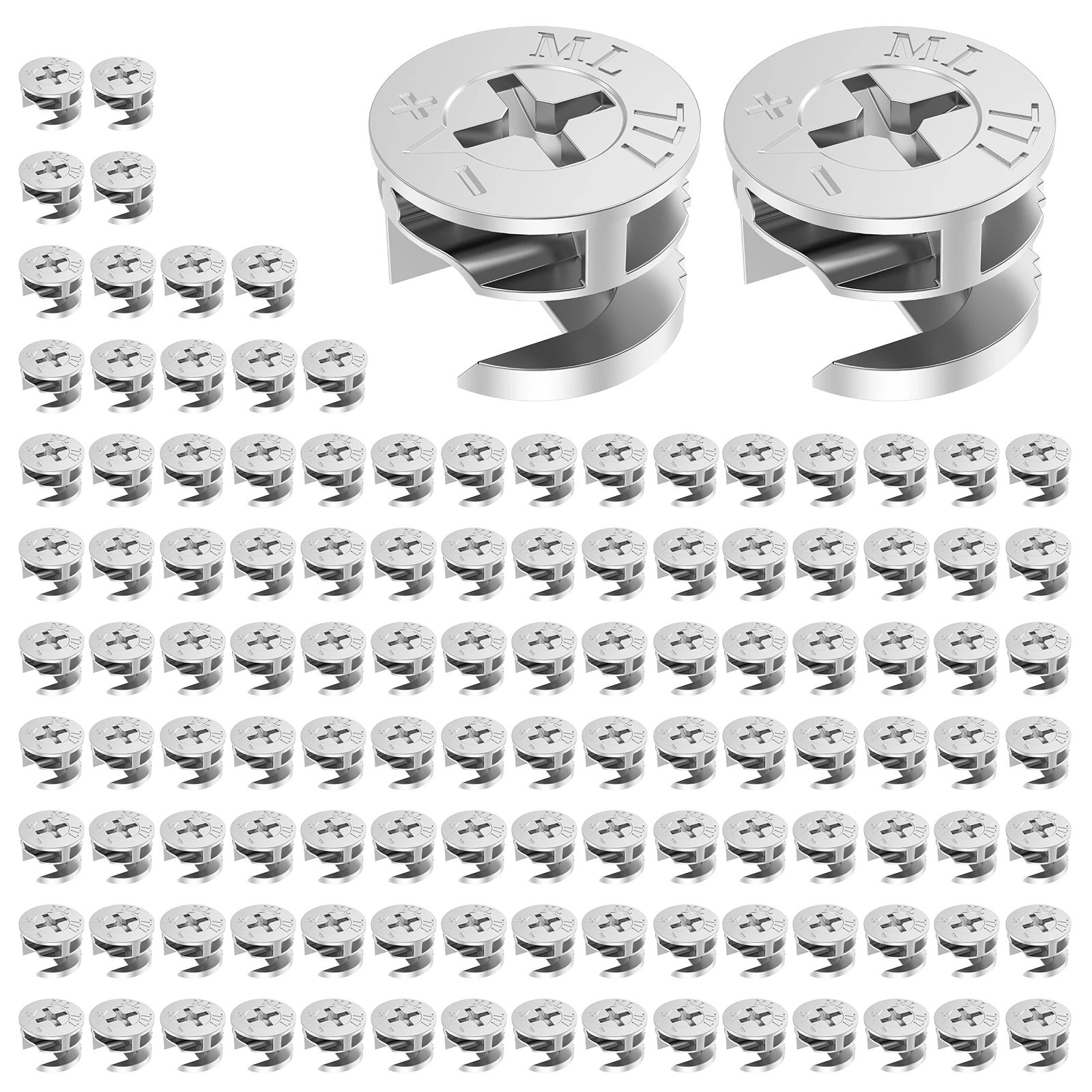 

120Pcs Cam Lock Nut Set Zinc Alloy Furniture Cam Lock Fastener Sturdy Furniture Connecting Cam Lock Fitting Eccentric Wheel Cam