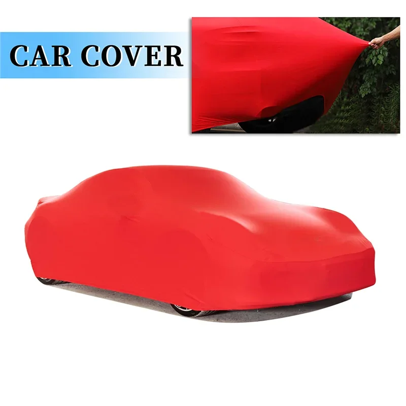 Universal Car Cover Customize Stretch Cloth Cover Beauty Styling Sunproof Dustproof Resistant Protection for BMW Benz Audi Mazda