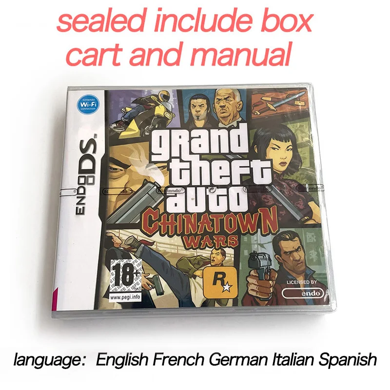 FRA FHG Fire Emblem Shadow Dragon Advance Wars Dual Strike Grand Theft Auto Chinatown Wars Box مع خرطوشة ألعاب يدوية لـ Ds