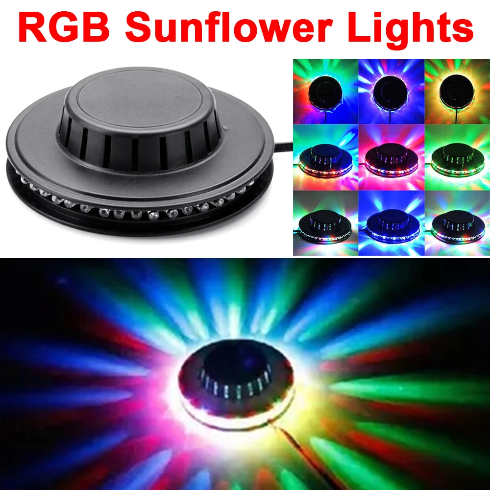 

8W RGB Stage Light Sunflower Laser Projector Lighting Disco Wall Lamp Bar DJ Background Lights for Christmas Party Lighting