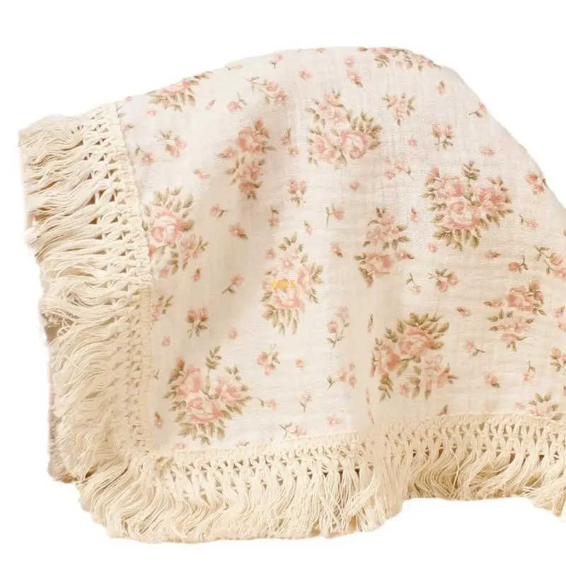 Bayi Burung Bayi Kain 2 Kapas 2-Layer Menerima Selimut Handuk Mandi Dicetak Dengan Tepi pinggiran untuk bayi perempuan