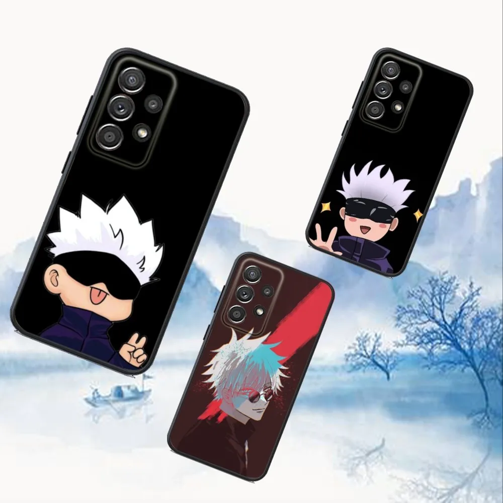 

J-Jujutsu K-Kaisen G-Gojo Anime Phone Case For Samsung S25,S24,S21,S22,S23,S30,Ultra,S20,Plus,Fe,Lite,Note,10,9,5G Black Cover