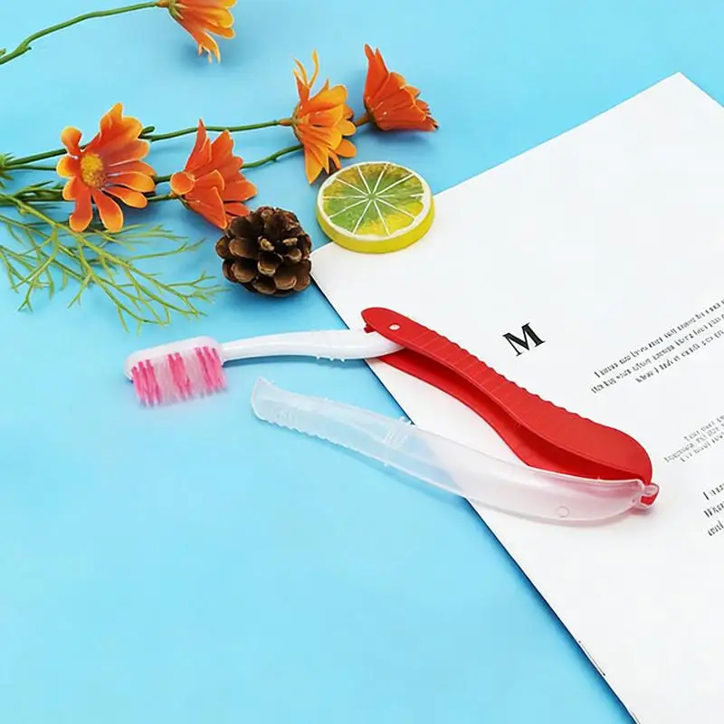 Portable Compact Toothbrush Folding Design for Travel Camping Hiking Outdoor Easy Clean and Carry
