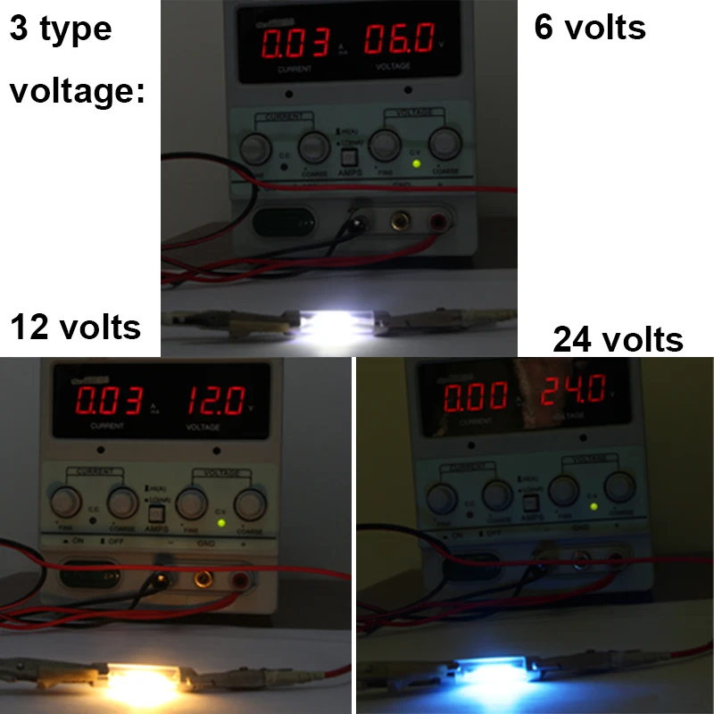 2x Ampoule 31MM 36MM 39MM 41MM Car Interior LED Dome Festoon Light Indicator Bulb Reading Map License Plate Lamp DC 6v 12V 24v