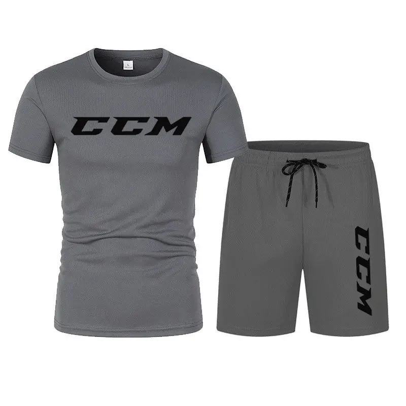 

New Men's Casual Suit Monogram Printed Short Sleeve+Casual Shorts 2-Piece Daily Casual Sports Jogging Social Party Suit S-4XL