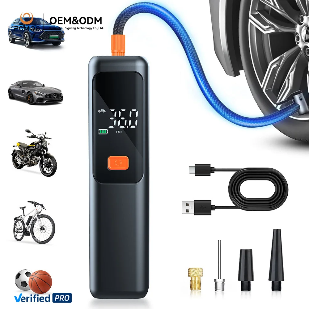 

150psi Digital Display Air Pump Tire Inflator Portable Air Compressor for Car 150 PSI Electric Tire Inflation Cordless Tire Pump