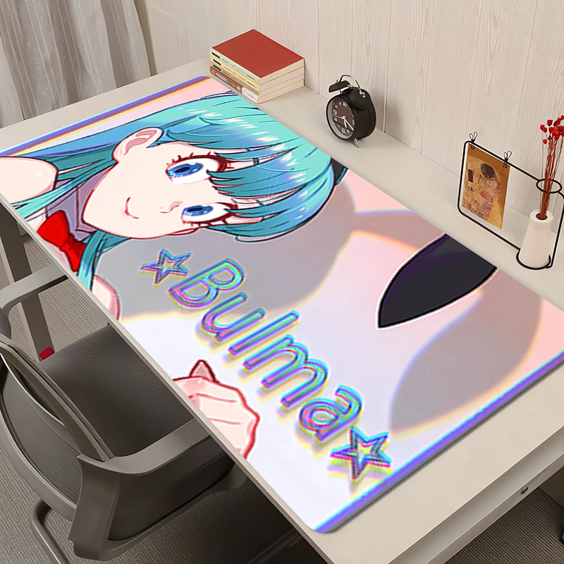 Mouse Pad Anime Rubber Mousepad Office Desk Mat Gaming Mats Dragon Ball Bulma PC Accessories Extended Pad Non-Slip Keyboard Mat