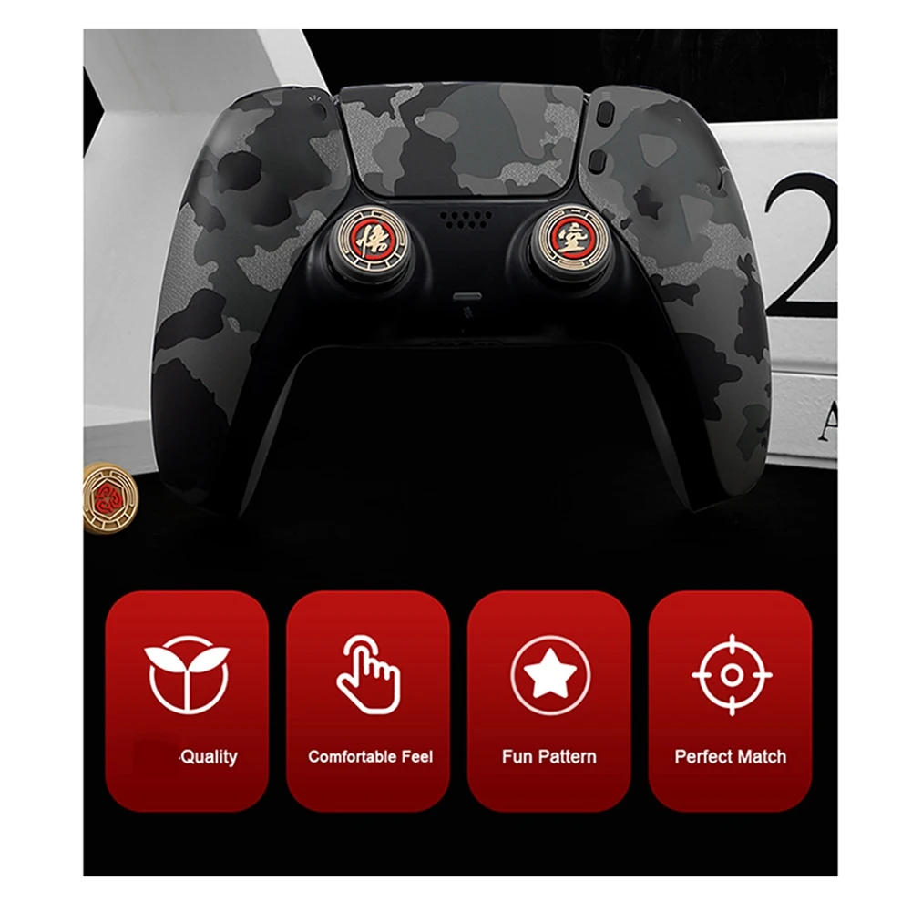 BFYL-Wukong الأسود أسطورة غطاء عصا التحكم أذرع التحكم في ألعاب الفيديو عصا التحكم غطاء رأس واقي ل PS4/PS5/XBOX/NSPRO غطاء عصا التحكم بالإبهام