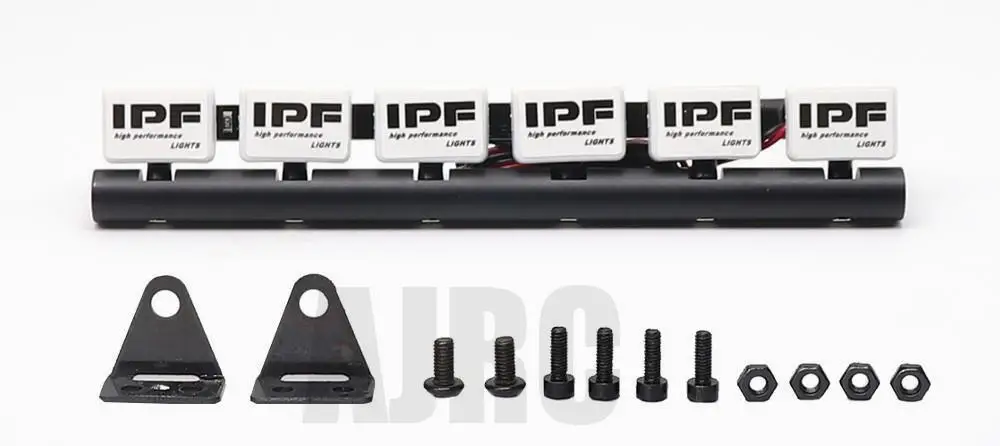 Luz de techo con Control remoto Led AIRC, luz cuadrada redonda ipf Hella para eje de oruga 1/10 RC SCX10, piezas de mejora