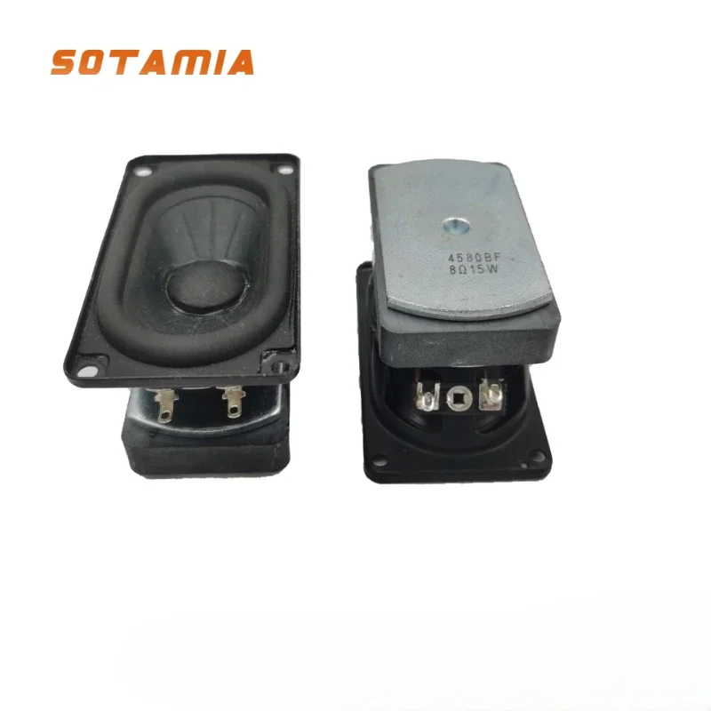 SOTAMIA 2Pcs 4480 Subwoofer Speaker 4 Ohm 18W  8 Ohm 15W Rectangular Sound Blaster Super Bass Speaker Audio HIFI Loudspeaker