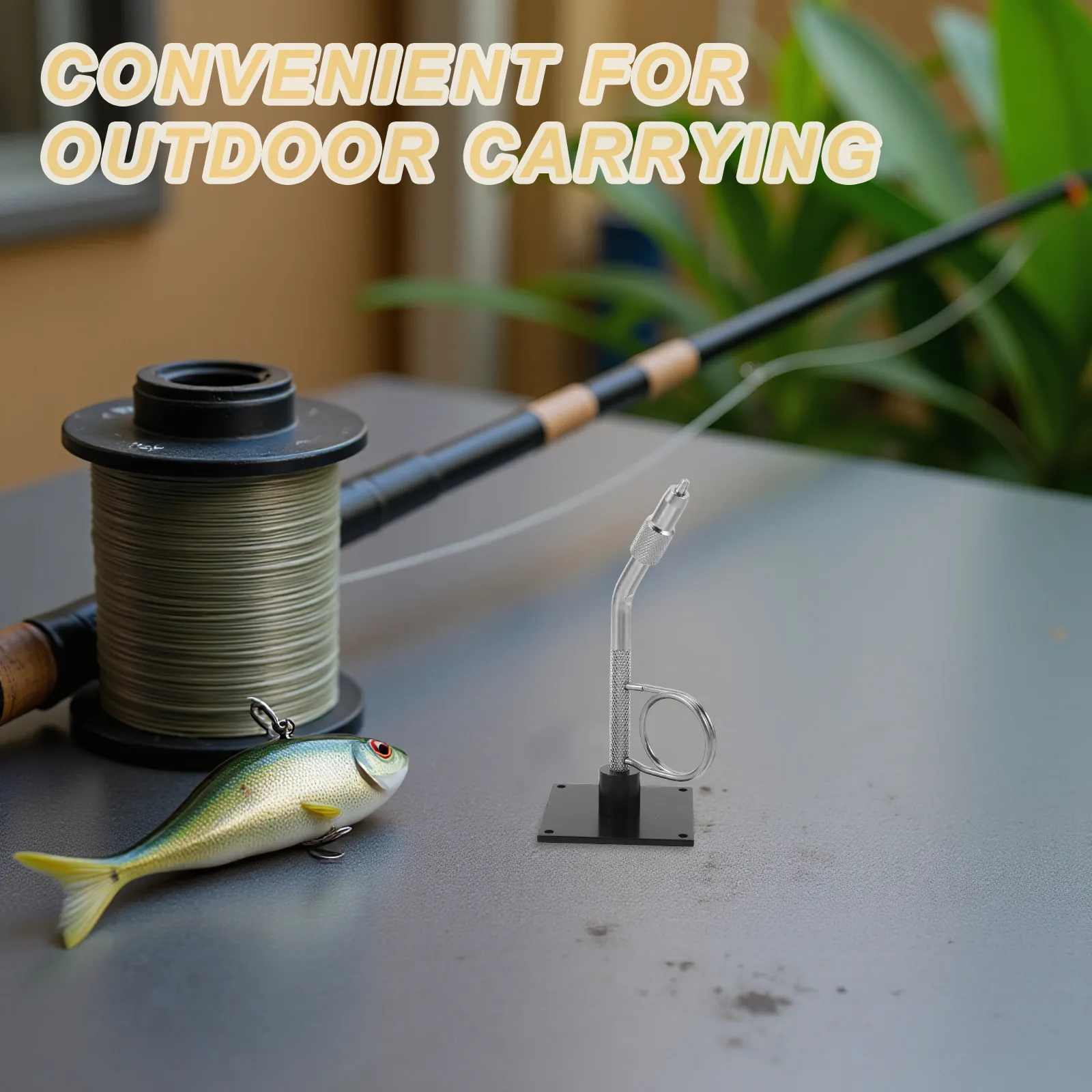 

Fishing Hook Tying Station with Rotating Base Portable Fly Tying Vise for Saltwater Freshwater Anglers Gear Organizer