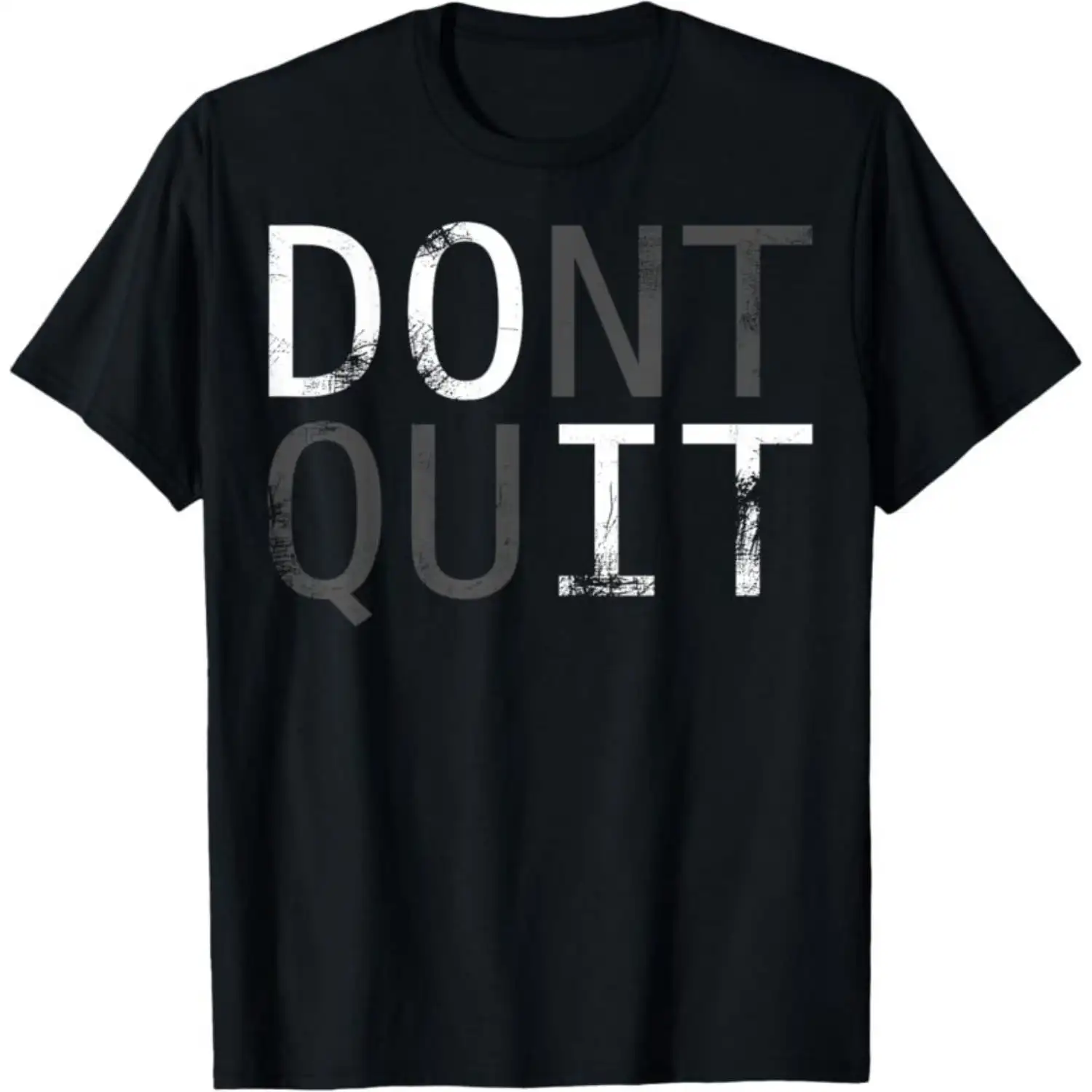 100% Cotton Do It Don't Quit T-Shirt, Motivational Quote Graphic Tee for Adults, Fitness Workout Gym Shirt, Inspirational Sports Training Top, Casual Short Sleeve Gift Tee