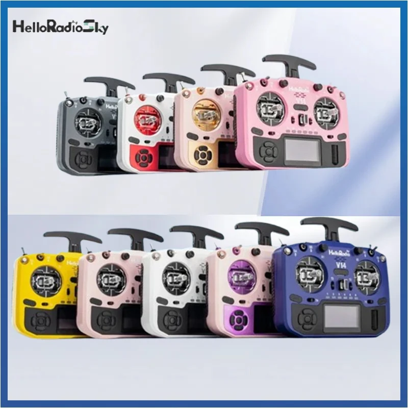

HelloRadio V14 MAX R9 PRO ELRS 2,4 ГГц Левосторонний передатчик FPV с открытым исходным кодом с металлическими подвесками и множеством цветовых вариантов