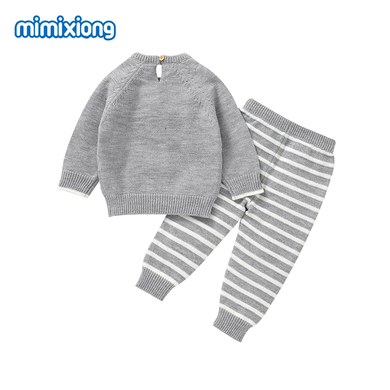 Baby Clothing Suits Spring Autumn Infant Kids Boys Girls Casual Sport Set Winter Toddler Long Sleeve Sweaters+Pants Outfits 1-3Y