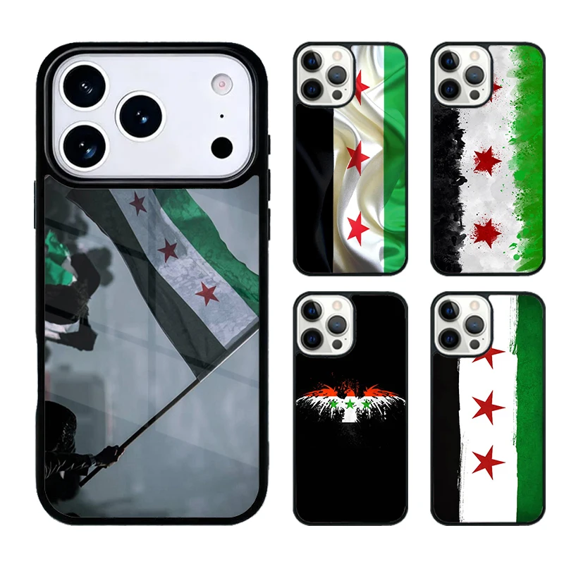 Coque de téléphone Drapeau de la Révolution syrienne compatible avec iPhone 17 16e 15 14 13 12 11 Pro Max
