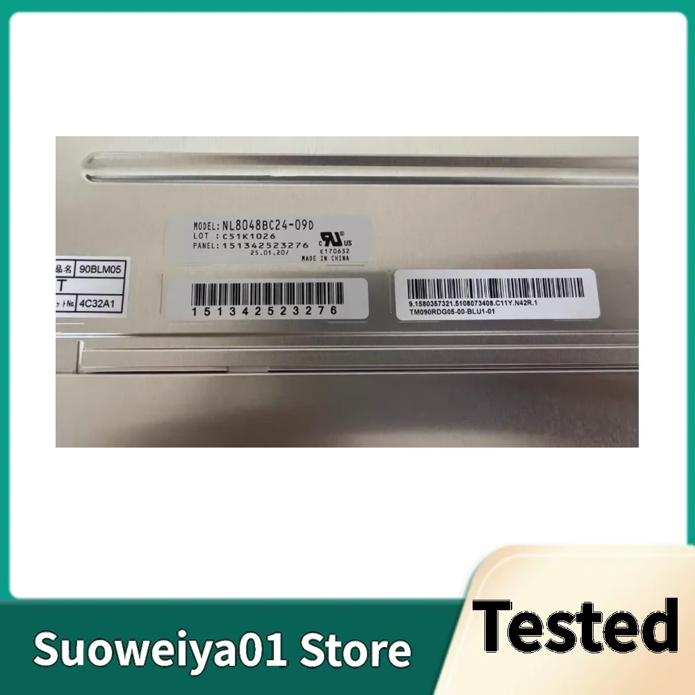 Painel de tela LCD industrial testado original NL8048BC24-09D 9,0 "polegadas 800x480
