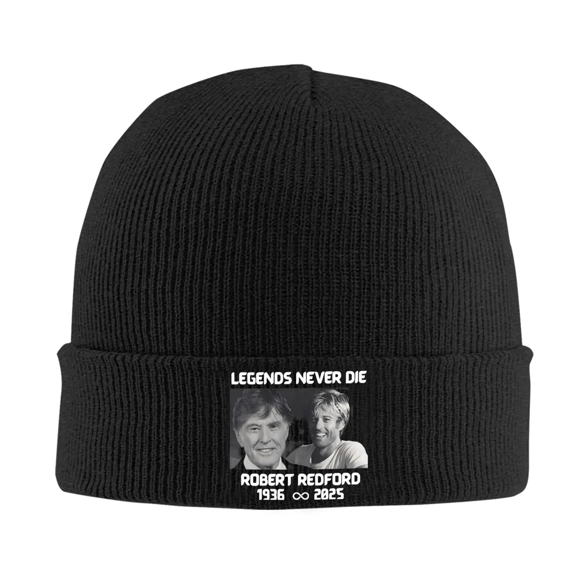 

Female Male Robert Redford Legends Never Die Beanie Hats Movie Casual Knitted Hat Winter Hippie Caps Head Wrap Bonnet Hats