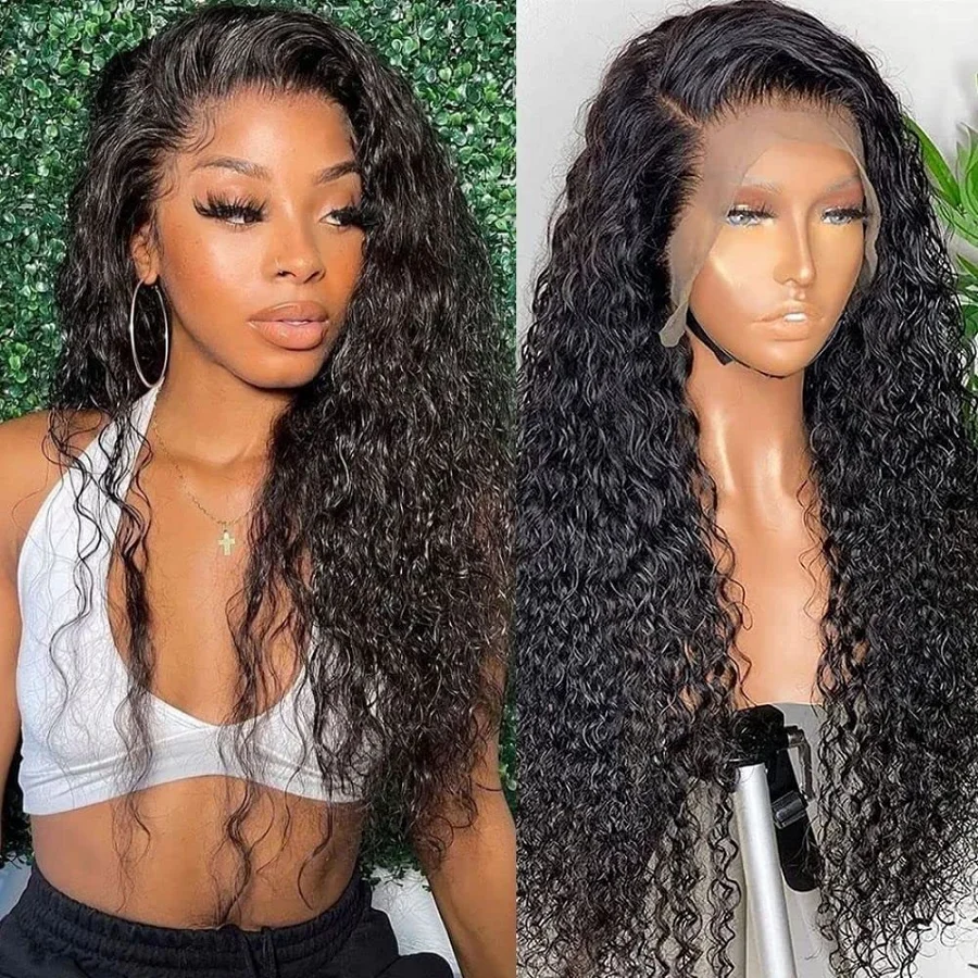 Deep Wave Frontal Wig 13x6 Hd Lace Deep Wave Human Hair Wig Curly Human Hair Wigs For Women Glueless Lace Front Human Hair Wig