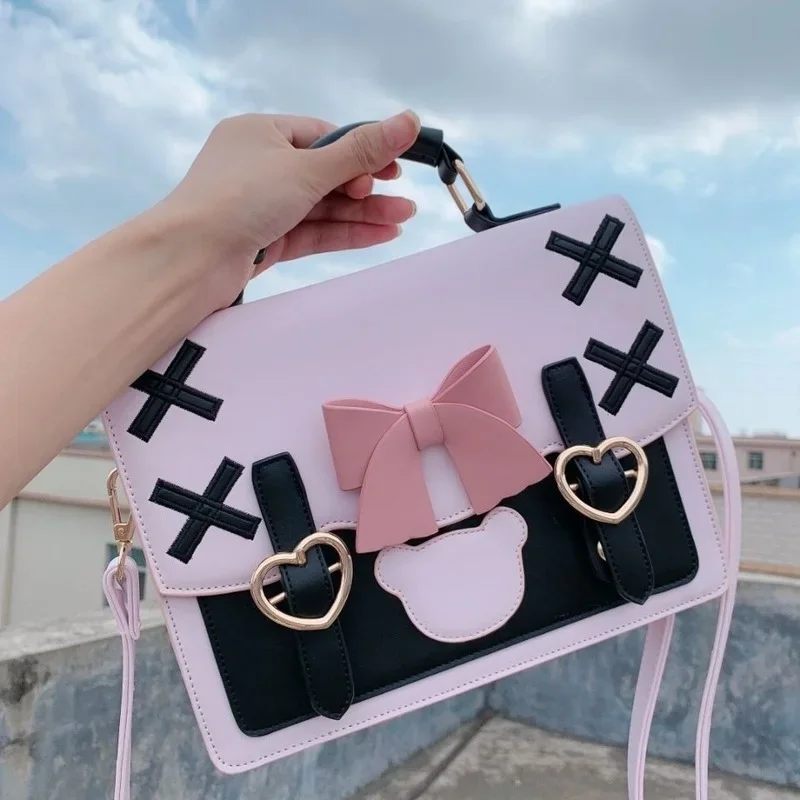 

Lolita Kawaii Shoulder Bag Cosplay Women Jk Handbags Female Pink Messenger Crossbody Harajuku 2022 Designer Japanese Girls Gifts