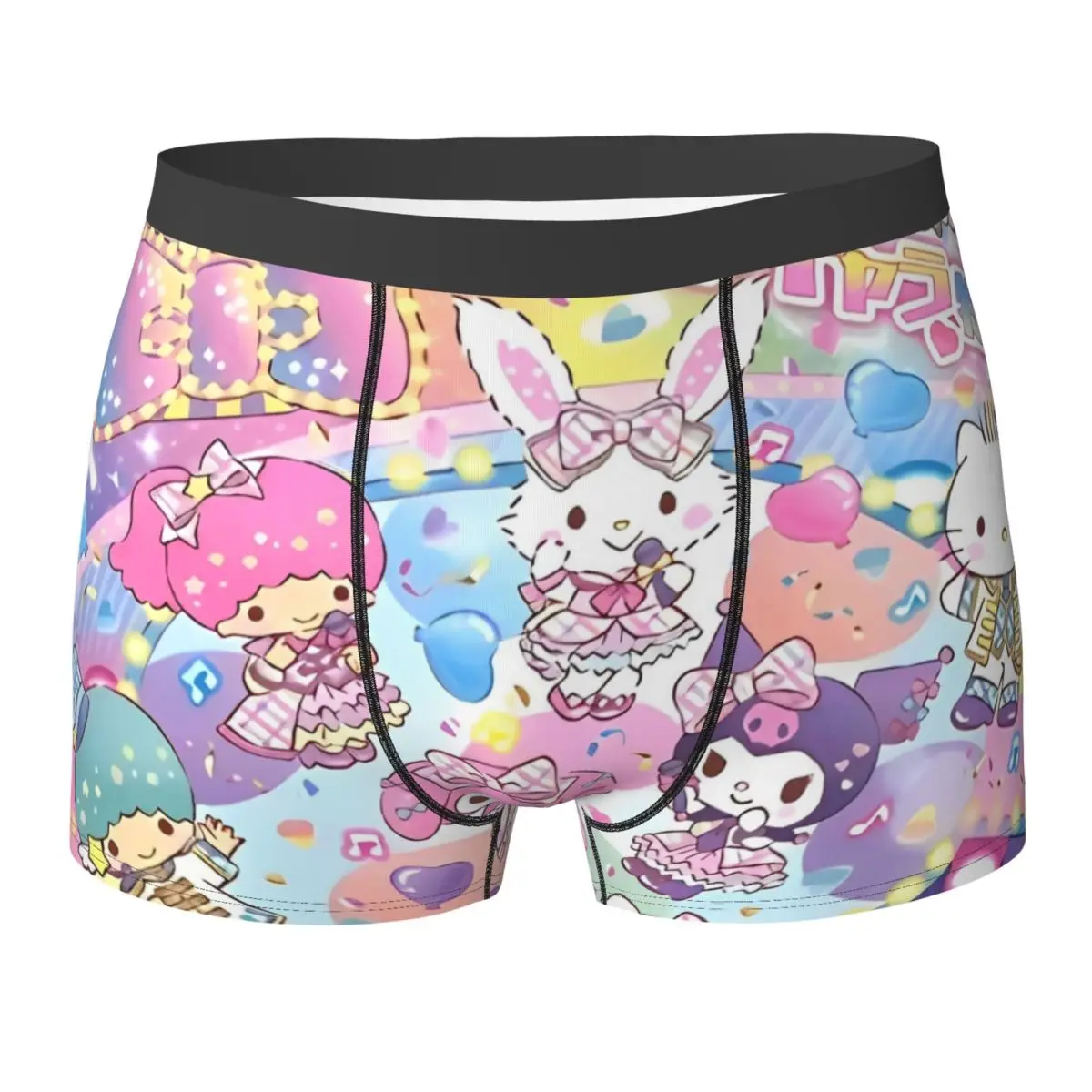 

Strawberry News Hellokitty Cinnamoroll Boxer Brief Underwear Quality Men Funny Boxer Shorts Design Large Size Underpants