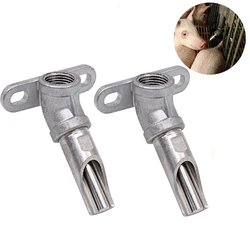 5pcs Thicken Stainless Steel Piglet Water Nipple 1/2 Inch Pig Automatic Waterer Drinker Nipple Head Farm Watering Supplies