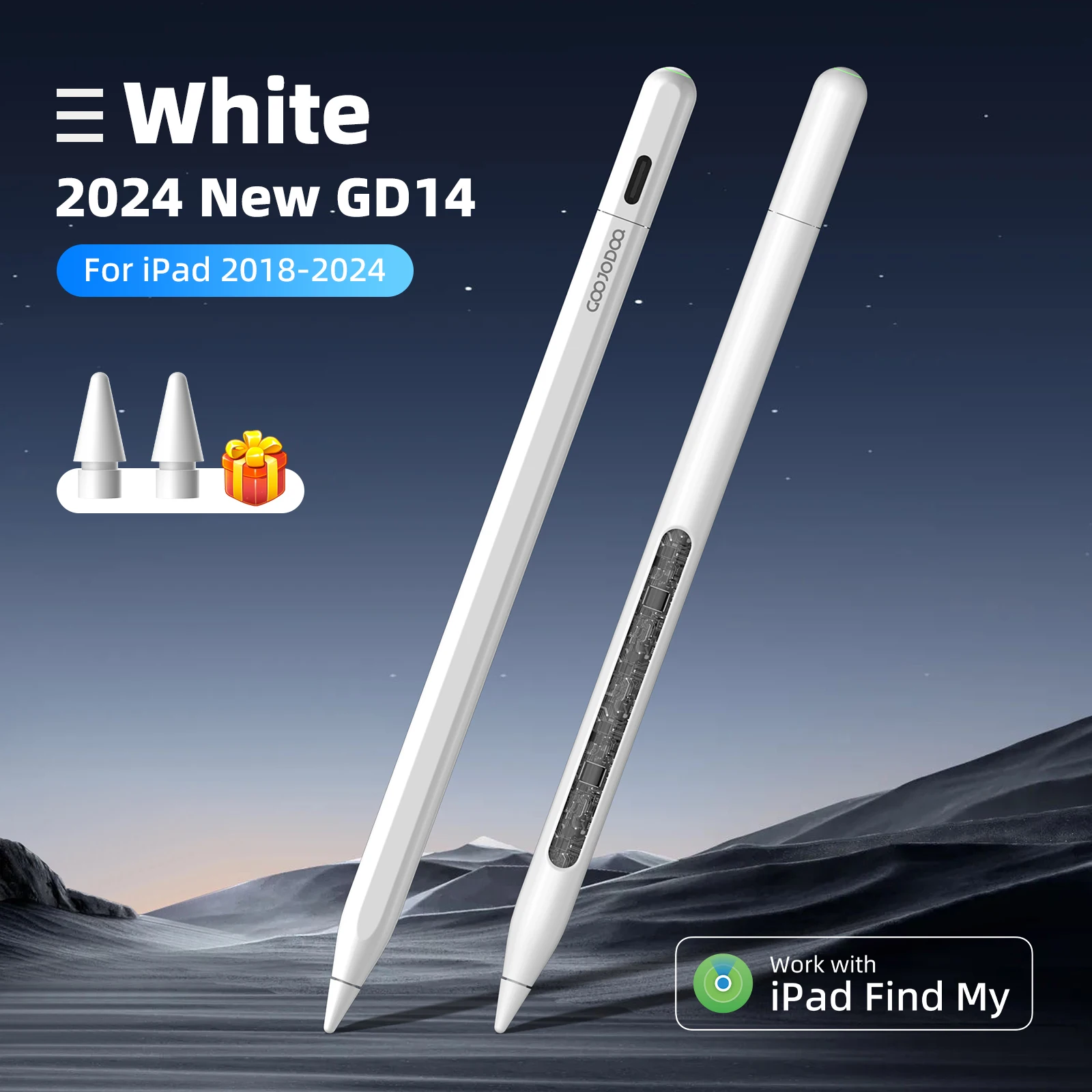 【明日まで値下げ可】iPad Air第5世代　goojodoqペンシル付き GOOJODOQ スタイラス iPad Air 5/6 対応 ブルートゥース