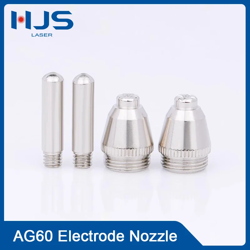 HJS Laser 10Pcs AG60 Nozzle Electrodes Welding Accessories Plasma Cutting Machine Consumables Kit Welding Accessories