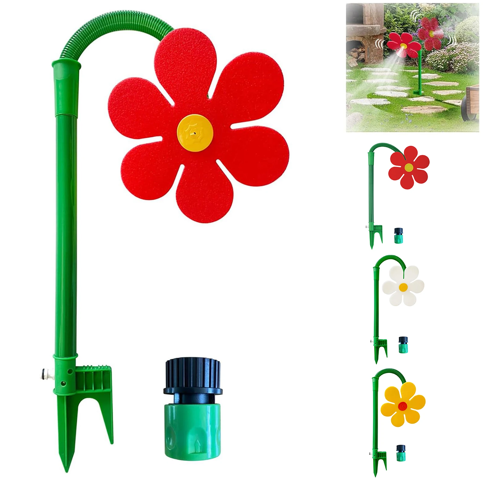 Daisy Sprinkler Stability Lawn Watering Sprinklers Sprayer for Yard Watering Kids Pets Playing Out Activities