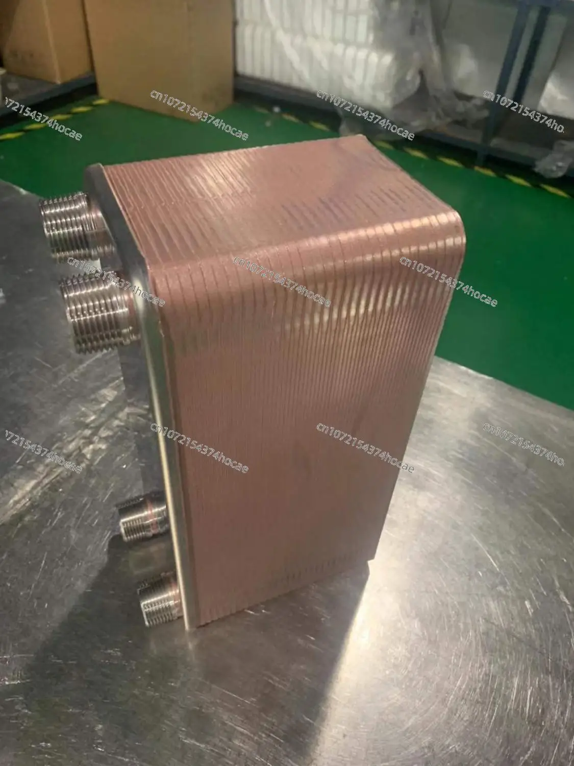 60‑Plate Home Brewing Wort Chiller 316 Stainless Steel Brazed Plate Heat Exchange Cooling Equipment