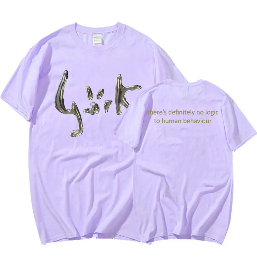 90s Singer Bjork Hunman Behaviour Music T Shirt Fashion Casual Short Sleeve Cotton T-shirts Men Women Hip Hop Oversized T-shirt