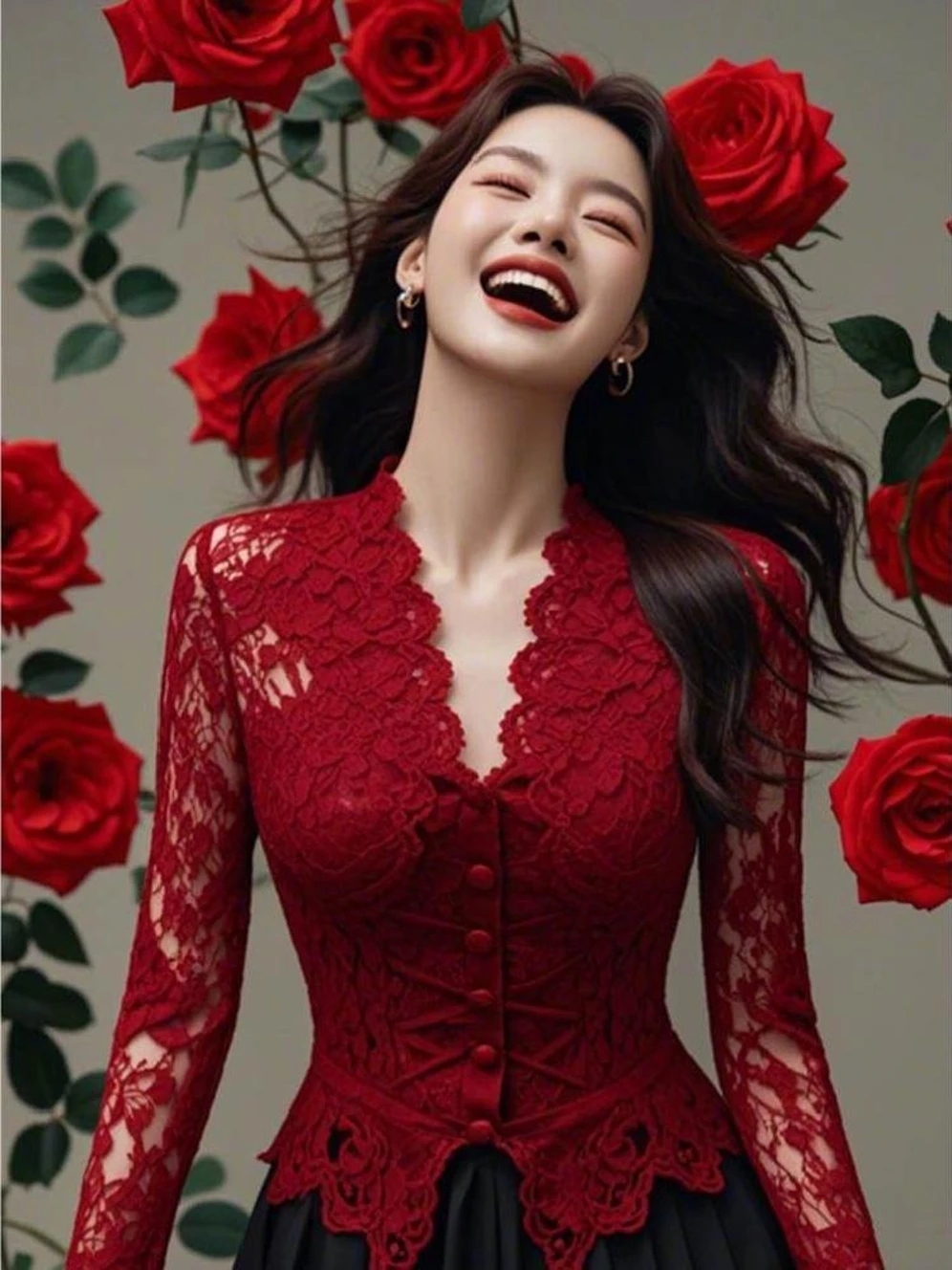 red-lace-waist-cinching-irt-inner-wear-luxury-high-end-faion-v-ne-top-2025-new-two-piece-set-polyester-fiber