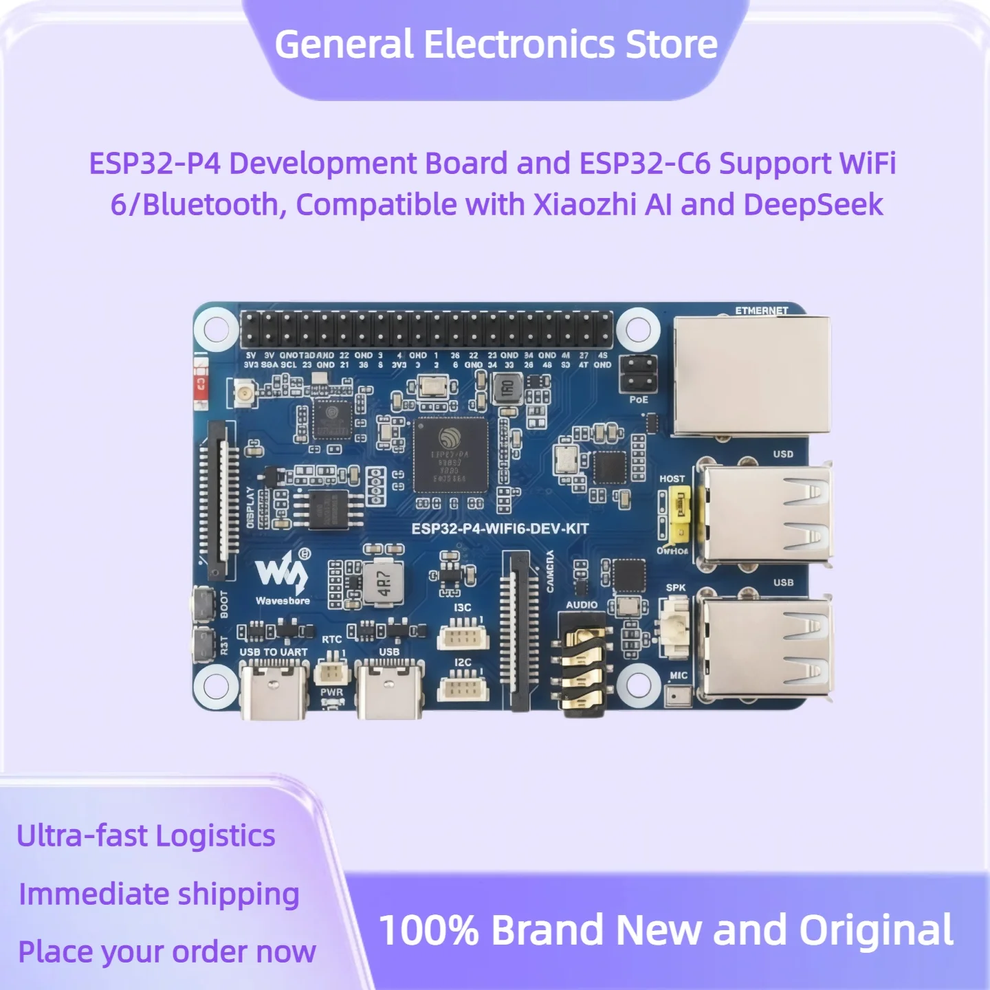 ESP32-P4 Development Board and ESP32-C6 Support WiFi 6/Bluetooth, Compatible with Xiaozhi AI and DeepSeek