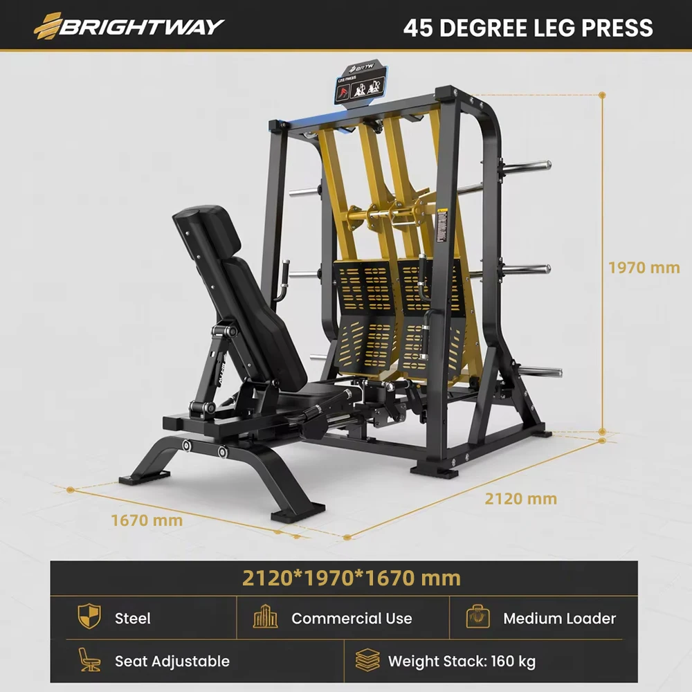 Commercial Fitness Equipment Manufacturer CE Approved Commercial Leg Press Gym Machine for Bodybuilding Training Studio