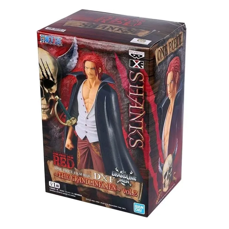 Anime Original Bandai ONE PIECE Shanks Anime Action Figures Collection Ornaments Figure Toys Birthday Gift 17cm