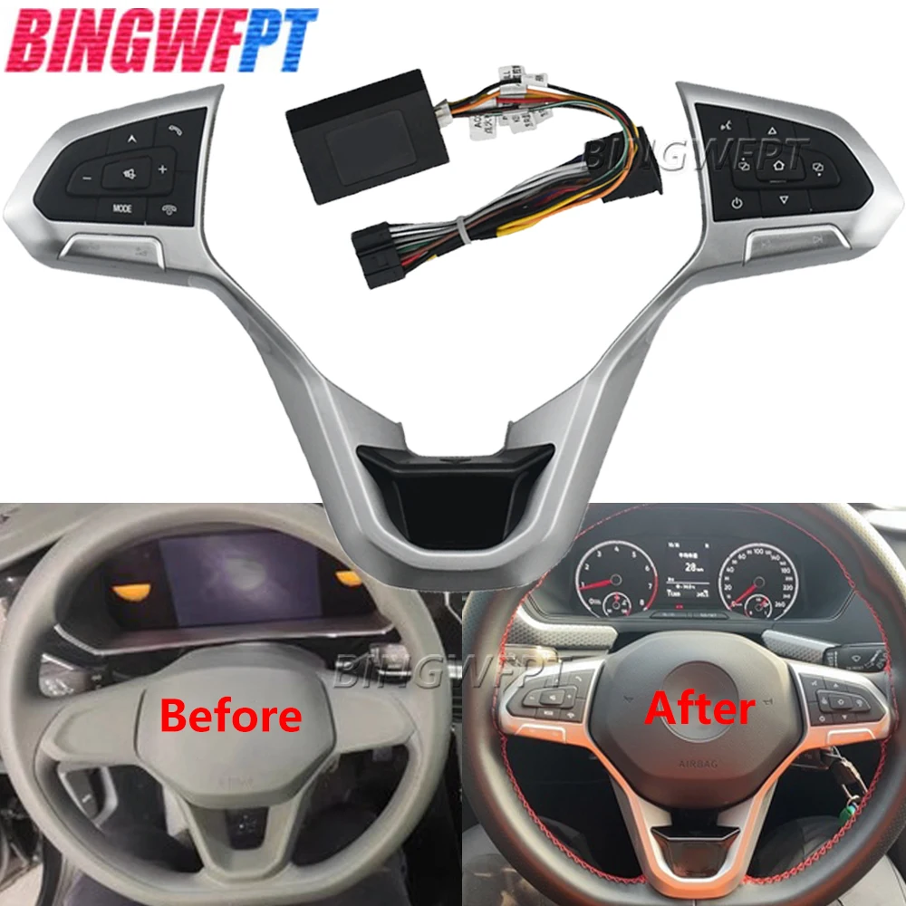 Multifunction Car Steering Wheel Control Buttons Switches for VW Passat 2022 Volume Button Audio Switch Button Accessories