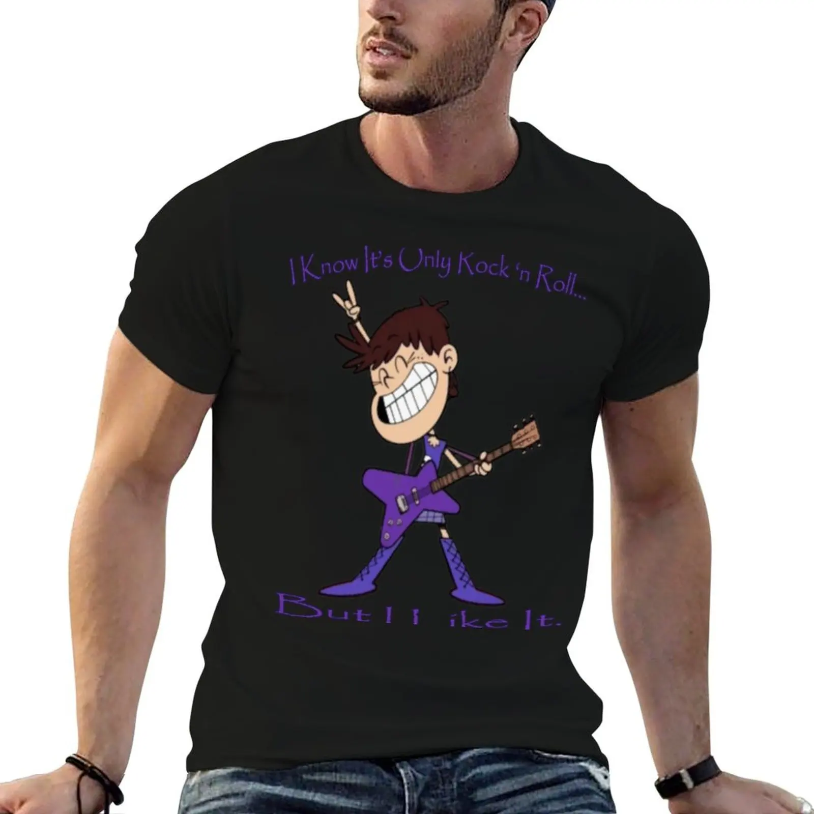 Camiseta Loud House-Luna Loud para hombre, camiseta de algodón 100%, camiseta gráfica para hombre, camiseta de algodón de alta calidad