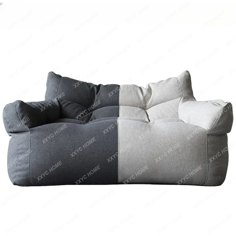 2-seat Bean Bag Sofa Cover No Filler Floor Seat Beanbag Couch Pouf Chaise Lounge Recliner Frameless Furniture SF007