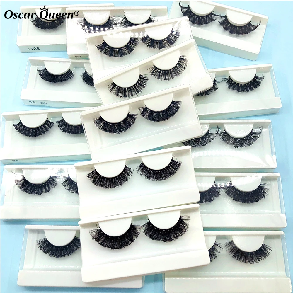 Wholesale Russian Stirp 3D 5D Soft Reusable Mink Lashes Maquiagem Russian Fluffy Dramatic C D Curl Volume False Eyelashes Makeup